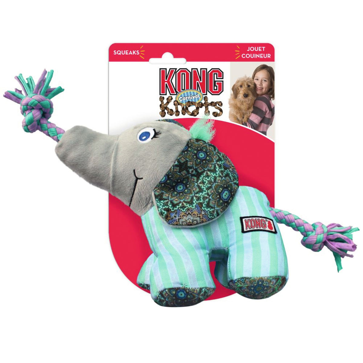 Hračka pre psa KONG Knots Carnival Elefant