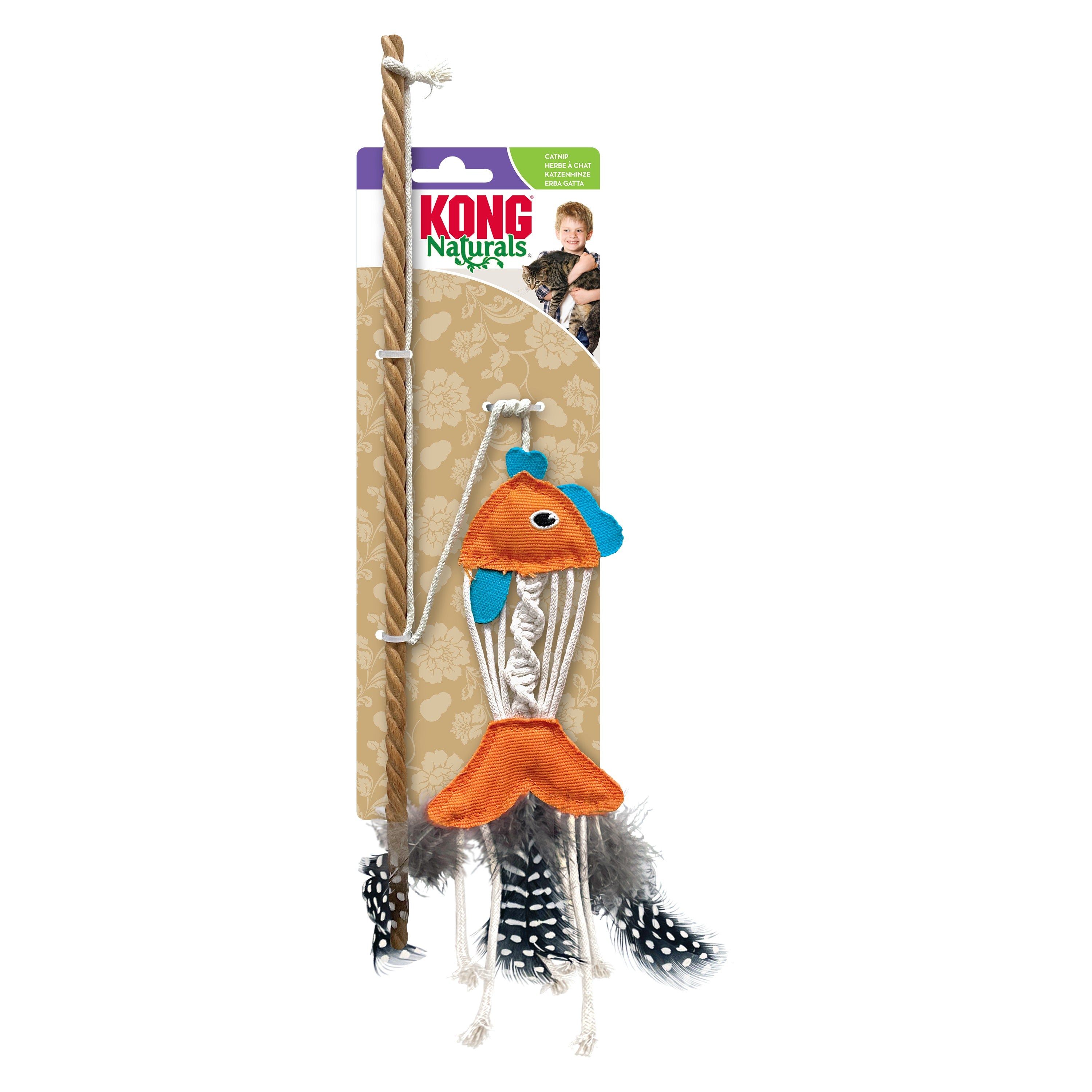 Udica pre mačky KONG Naturals Teaser Fish