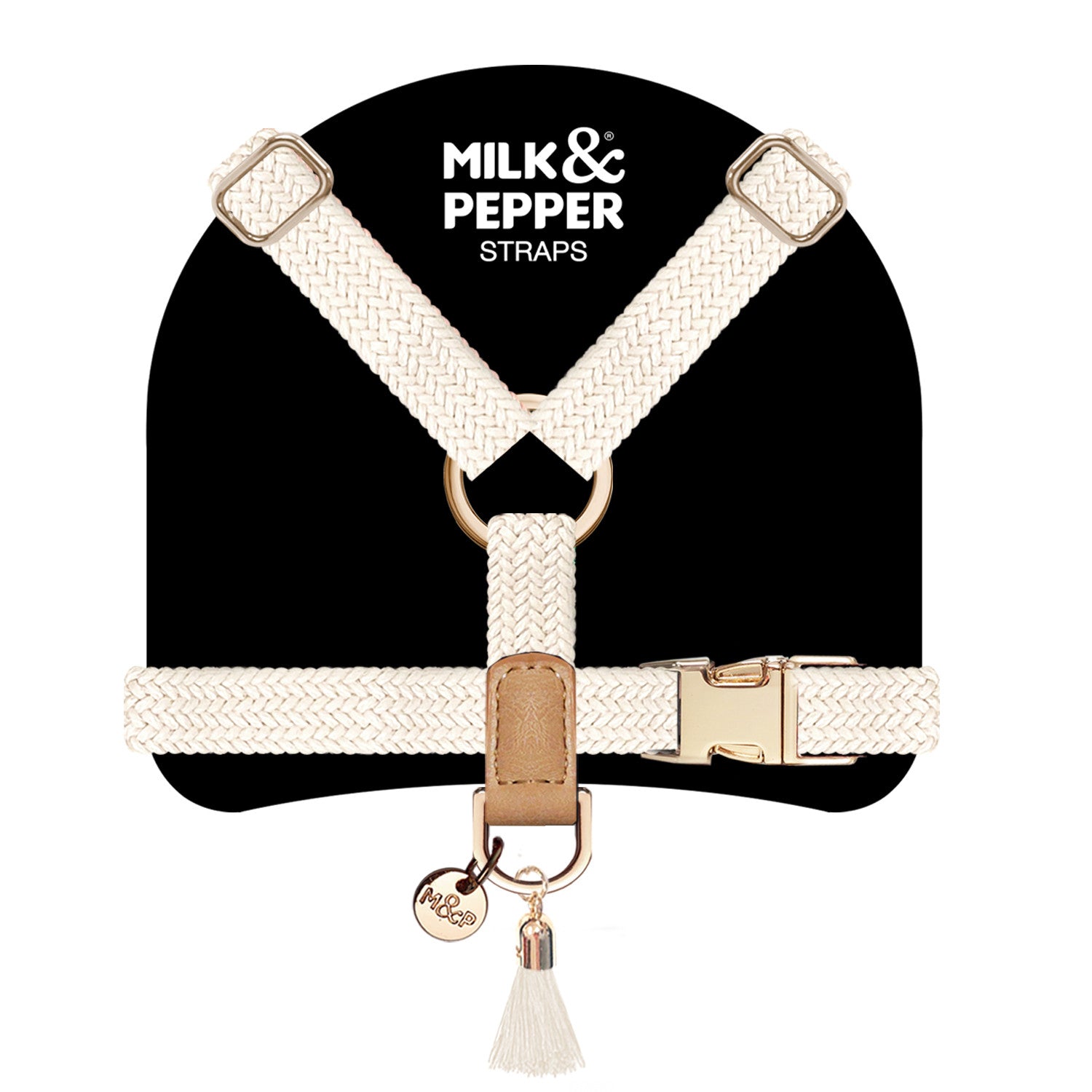 Popruhový postroj pre psa Milk&Pepper Kaya – krémová