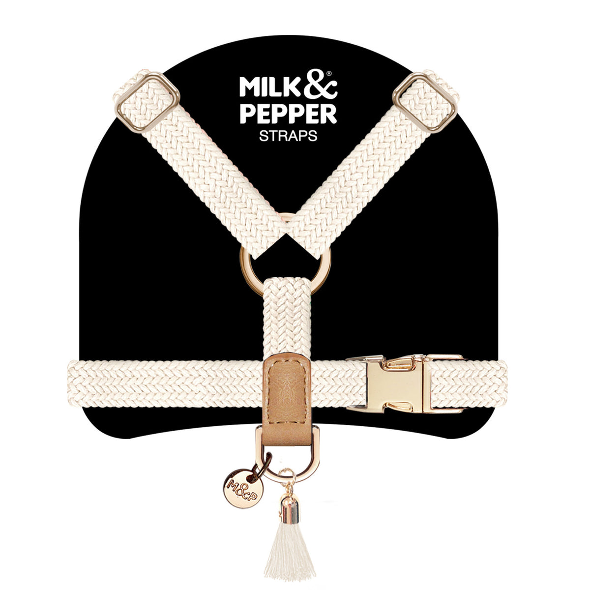 Popruhový postroj pre psa Milk&Pepper Kaya – krémová