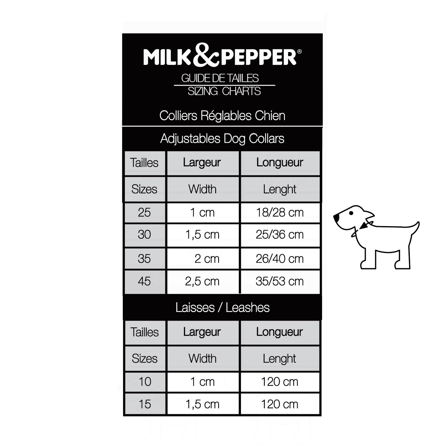 Nastaviteľný obojok pre psa Milk&Pepper Zaria – leopardia