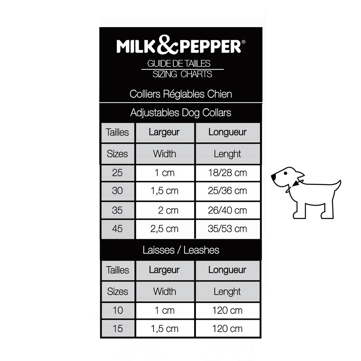 Nastaviteľný obojok pre psa Milk&Pepper Zaria – leopardia